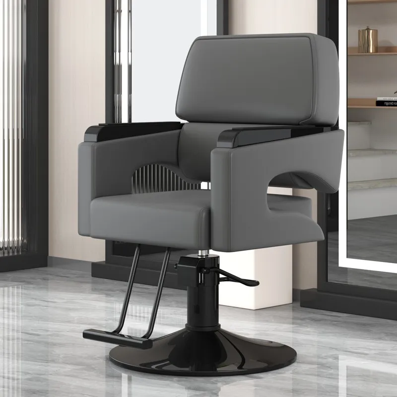 New salon cutting hair lift simple leather can be placed upside down barber chair barber hair station salon furniture