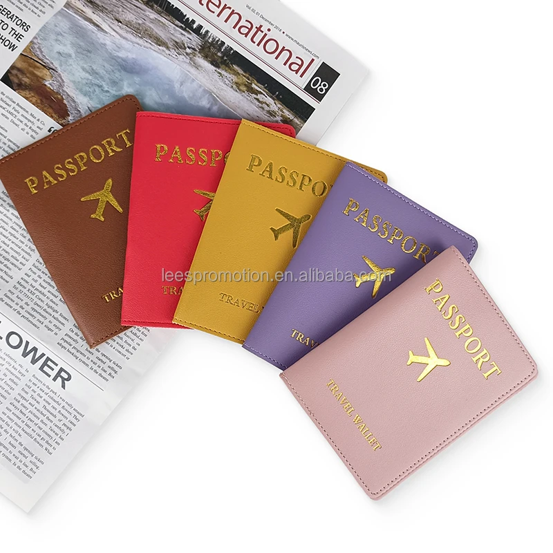 custom Pu Leather Passport Cover For Travel Passport Holder Document Organizer Case For Family