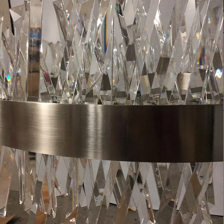 Светильник JC современная роскошная круглая люстра в американском стиле хром хрустальный кулон для азиатского дома