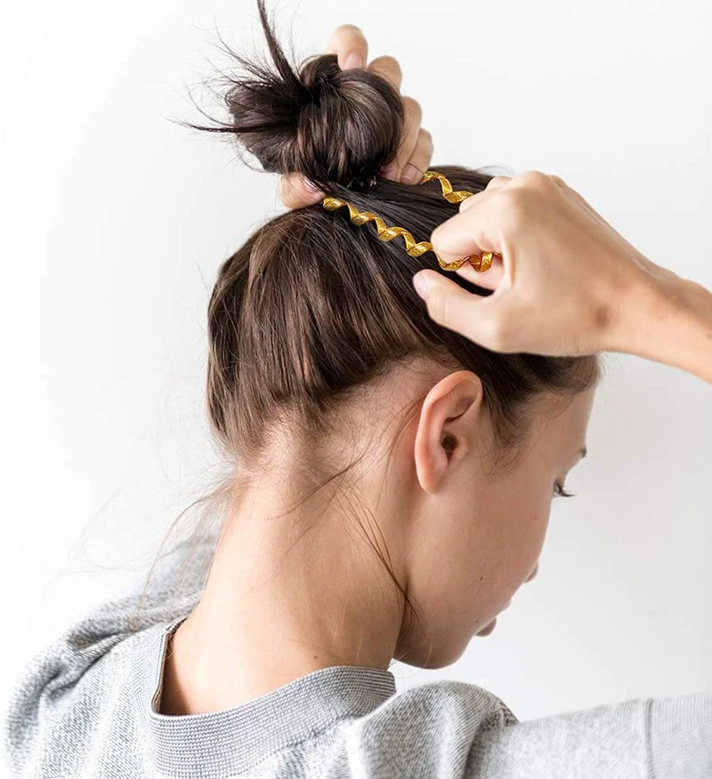 Hair Telephone Ring Factory Hair Tie Wholesale Plastic Wire Hair Ties Classical Black Telephone