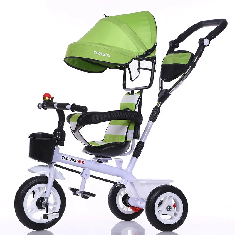 Trike Toddler 3 Wheel Children Tricycles 4 In 1 Baby Tricycle For Kid With Sunshade 1-6 Years
