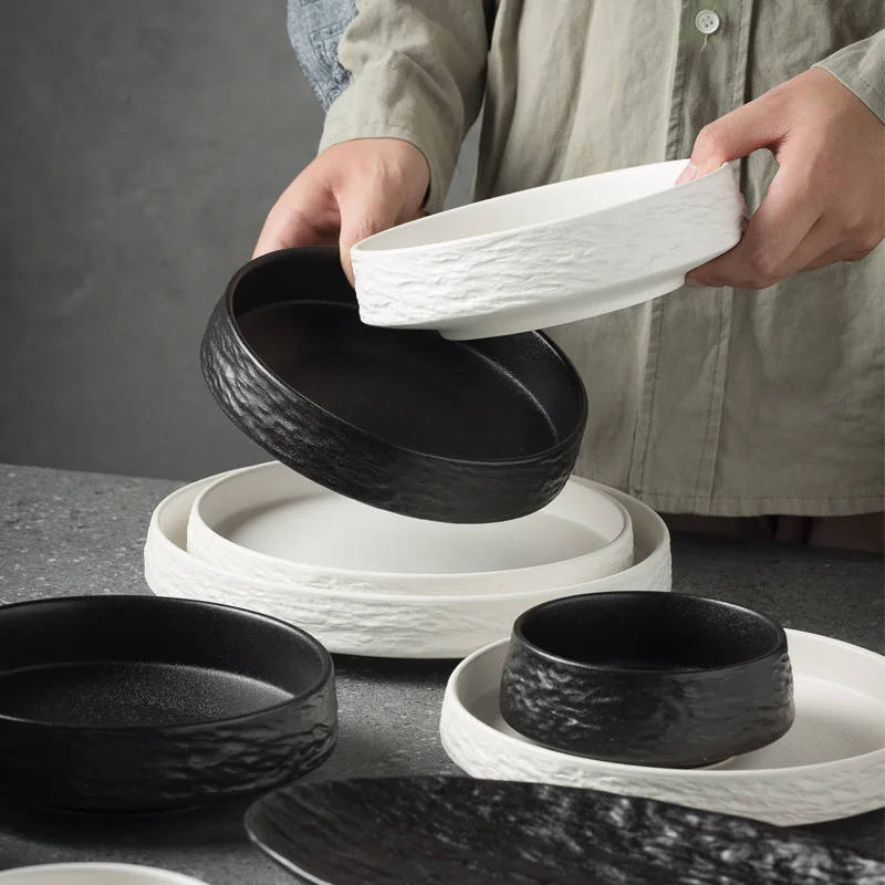 restaurant dinner set and cup saucer plates ceramic decorative plates serving dishes home restaurant