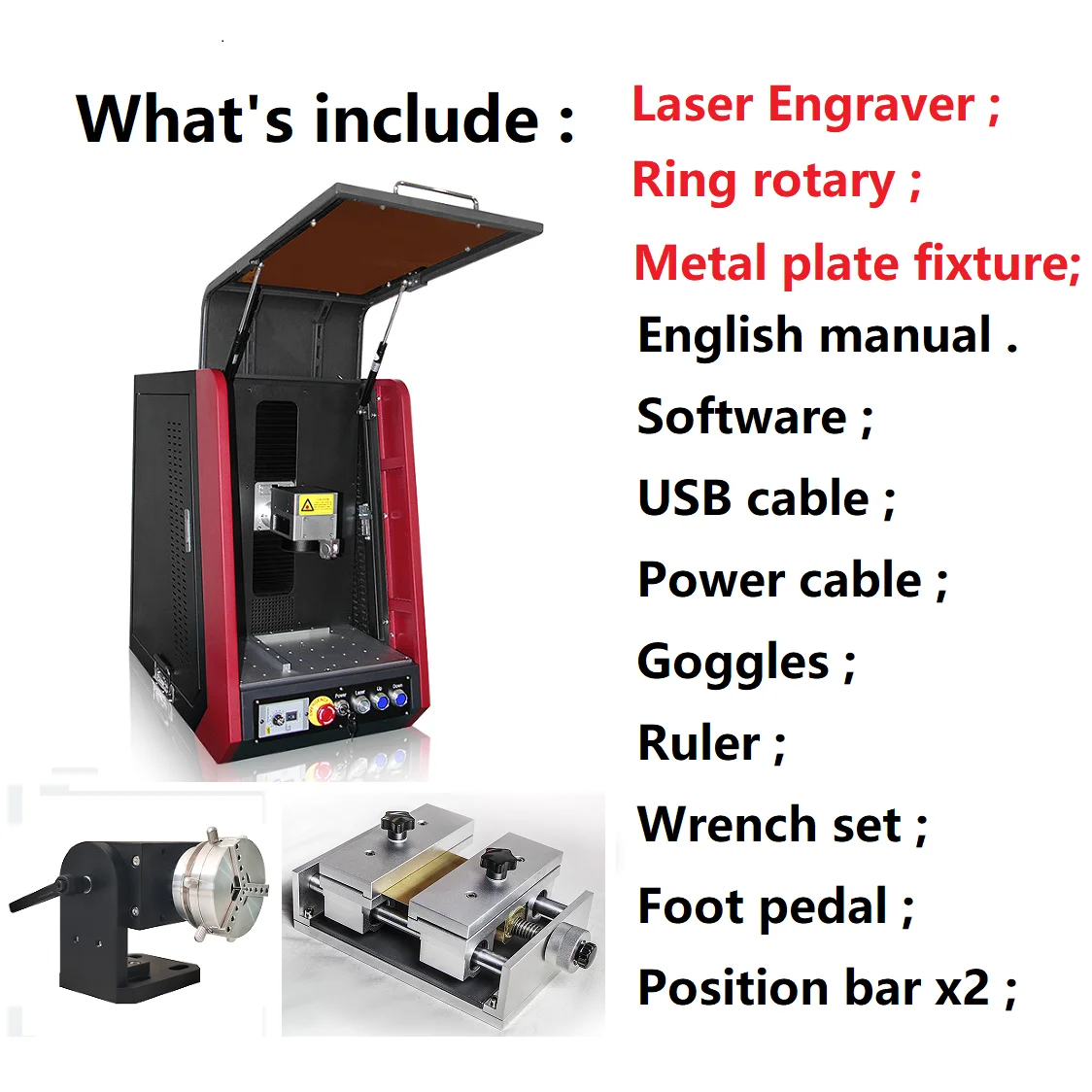 Multi functional 100W Mopa Fiber Laser engraver for Jewelry Engraving Name Necklace Gold Cutting Machine