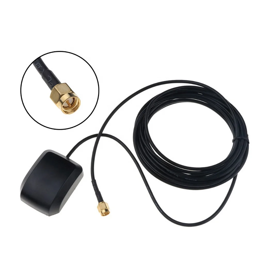 Outdoor 28dbi Passive Patch Antenna Magnetic Mount GPS Antenna Fakra Active Car GPS Antenna with RG174 for GPS GNSS GLONASS