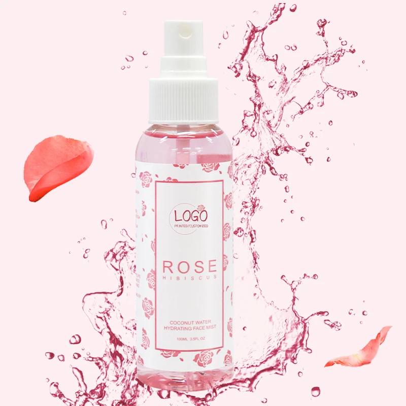 Private label natural organic moisturizing facial mist  witch hazel  rose water spray bulk skin care face toner