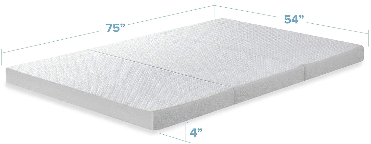 Cooling Bamboo Trifold Comfortable Soft Foldable Bed Tatami Portable Tri-Folding memory foam mattress topper