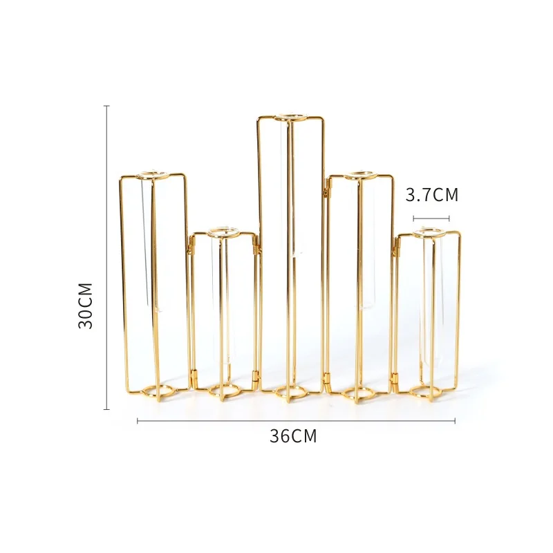 Luxury christmas ornaments home decoration ornaments DIY style Iron hydroponic vase