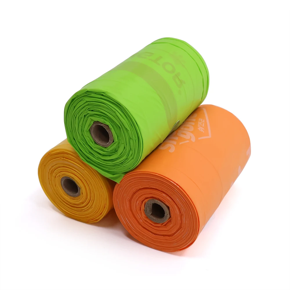 Fully Compostable Disposable Eco-Friendly Poo Bag Customized Pet Biodegradable Corn Starch Biodegradable poop bags pee clean bag