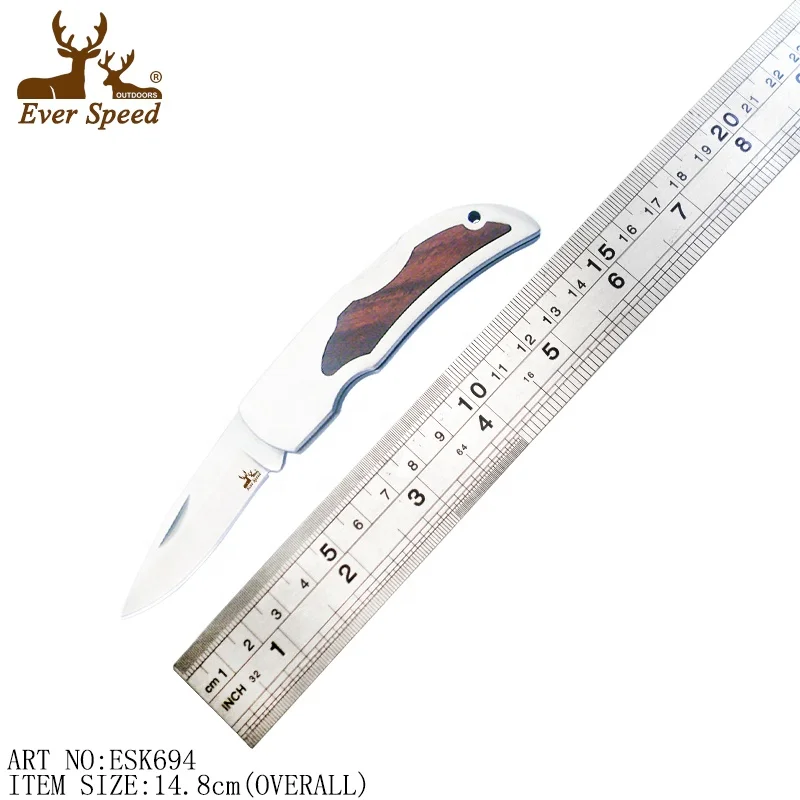 Promotional high quality camping lock wood tactical knife survival tool