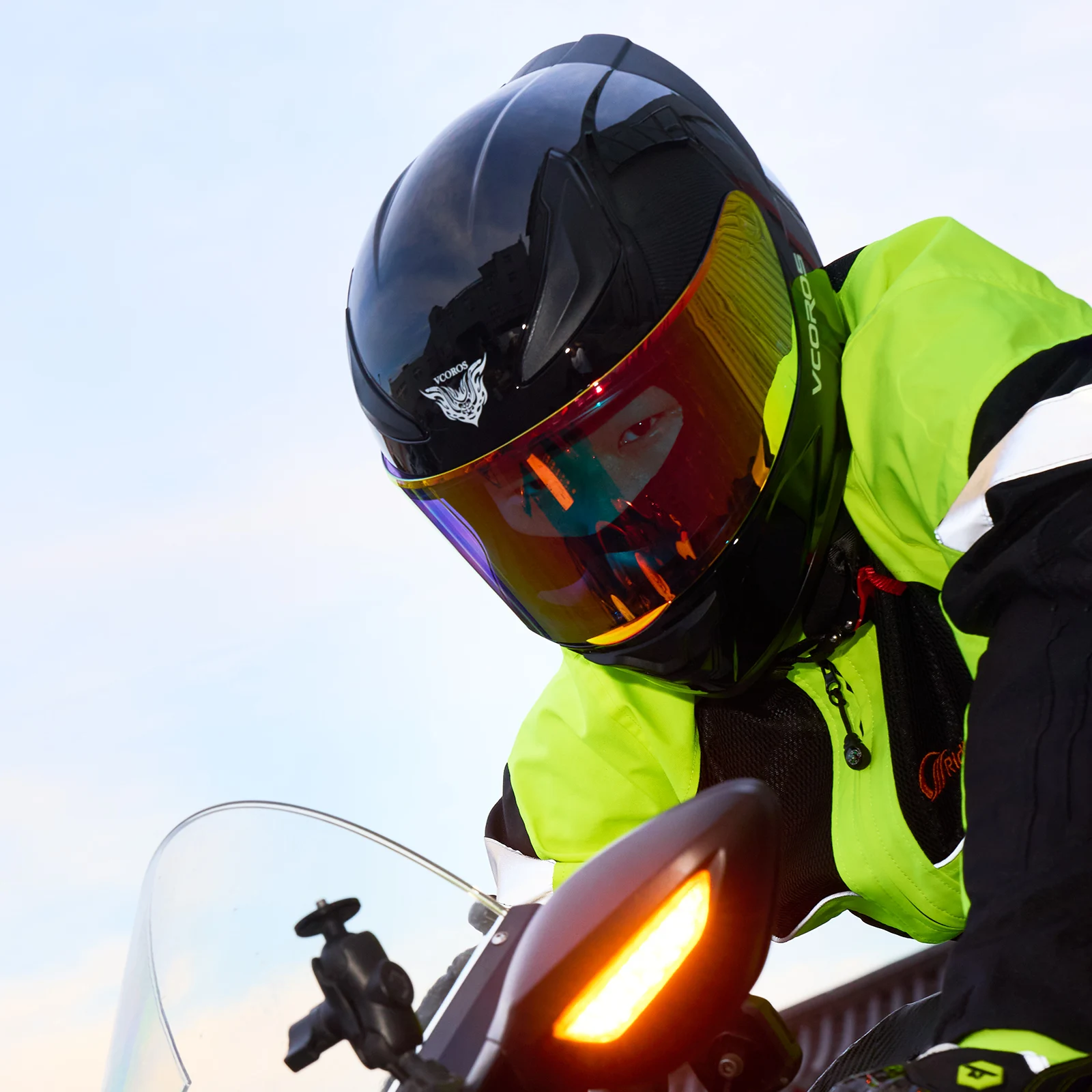 Helmet Motorcycle Full Face, WS-609 ABS Unisex Motorcycle Sport Helmet,Protective Safty Helmet with Visor DOT Approved