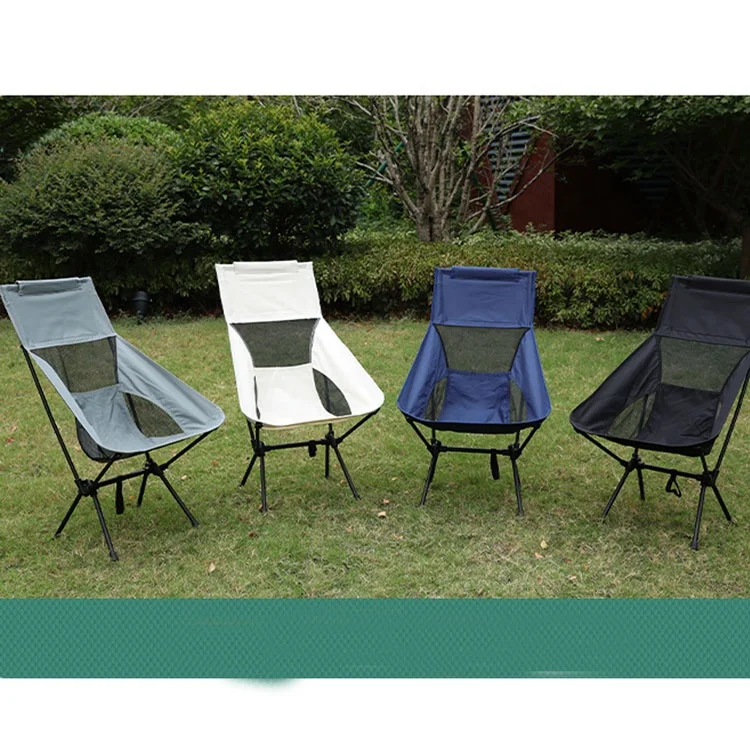 Sturdy Outdoor 55*65*88cm Folding Chairs Stainless Steel Lightweight Portable Hiking Camping Chair