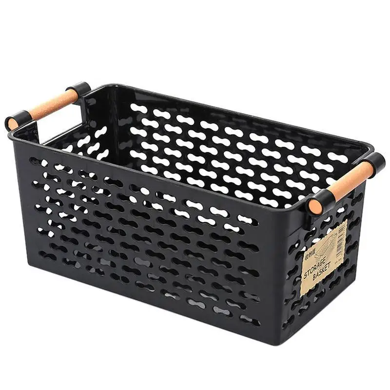Hot Selling Cheap Plastic Kitchen Fridge Pantry Bin Organizer Storage Basket with Handle