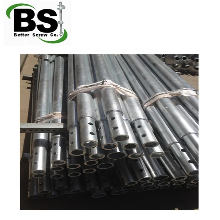 Alternative to traditional foundations round helical piles with OEM service screw piles with the ease of installation