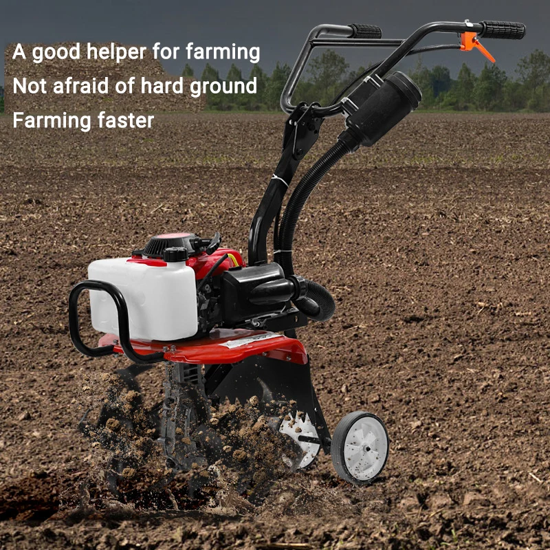 Manual Weeding Machine Gasoline Cultivator Agricultural Gasoline Farm Tiller