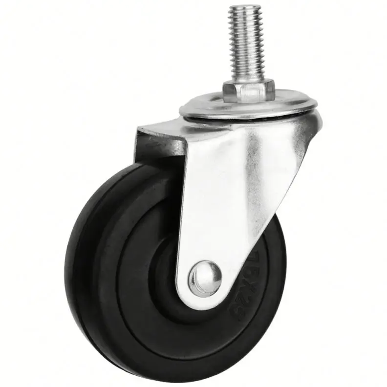 Модное офисное кресло черного цвета железное Резиновое Колесико для тележки