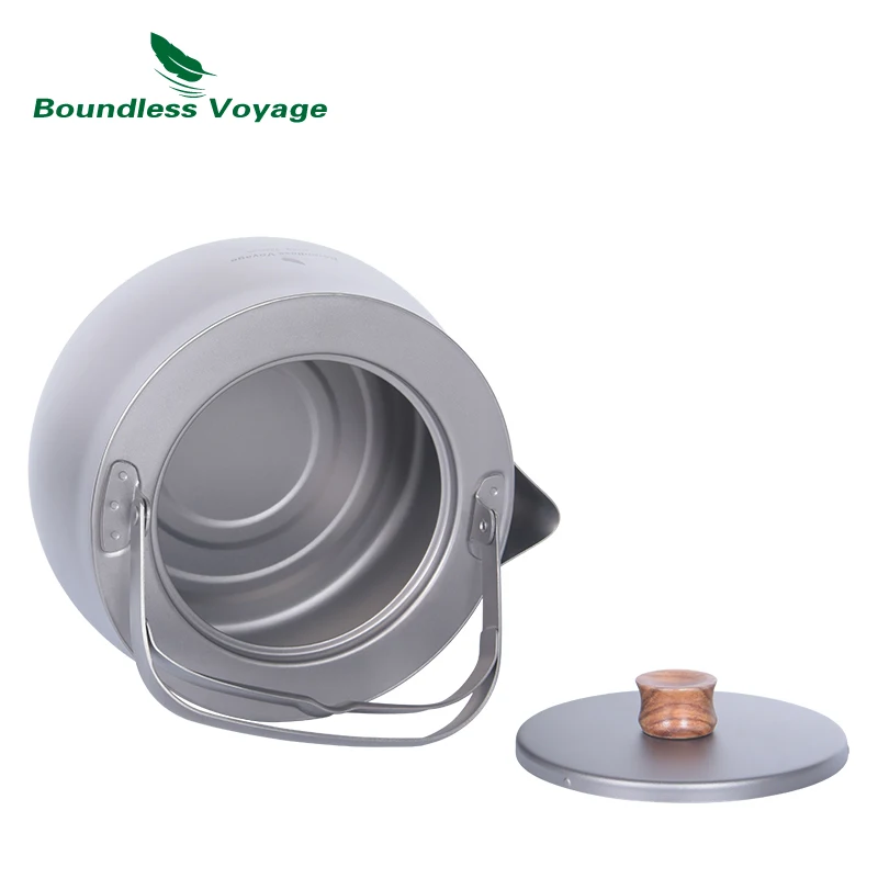 Boundless Voyage Pure Titanium Kettle With Folding Handle Filter Outdoor Camping Teapot Coffee Jug Pot 800ml Lightweight