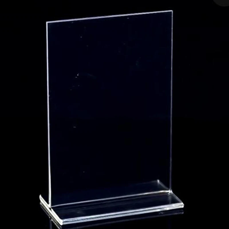 
Acrylic Sign Holder Acrylic Material T Shape Acrylic Table Menu Holder Tents Price Flyer Display Card Holder stand 