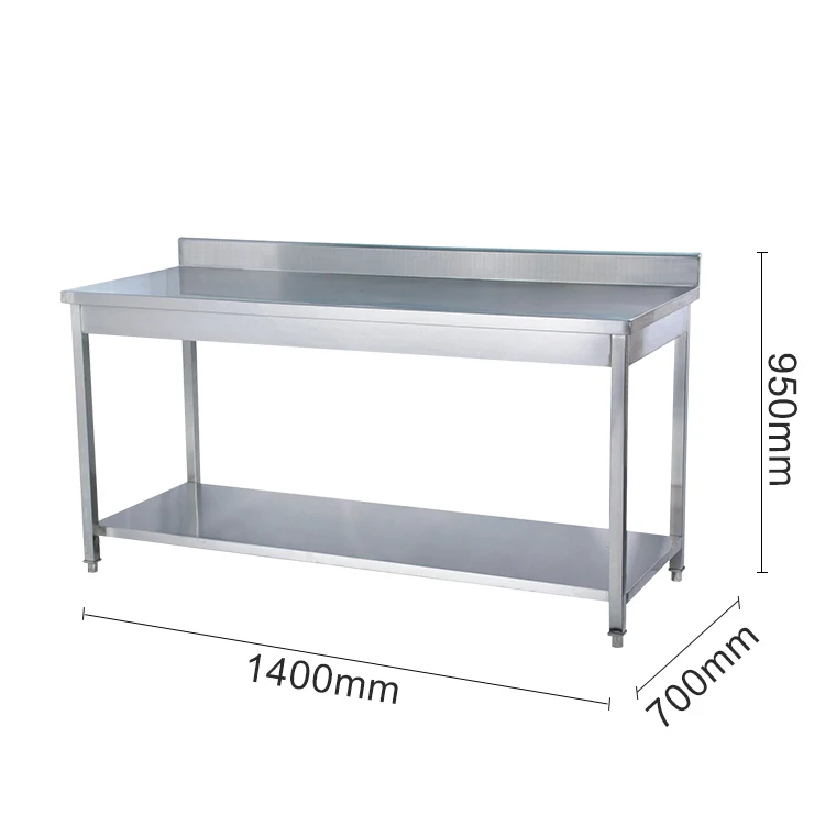 Factory Price Restaurant Kitchen Work Table Prepare Working Table Stainless Steel Work Table With under Shelf