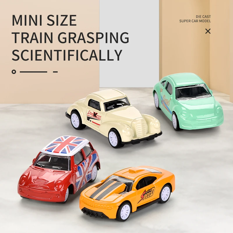Novel Design 4Pcs Simulation Pull Back Diecast Kids Alloy Vintage Metal Car Model Bus Toys Diecast Bus Vehicle
