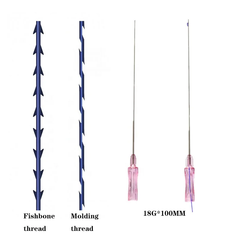 Wholesale Hilos Tensores 18g 100mm Pdo Blunt Cog Thread Lift Cannula Cosmetic for