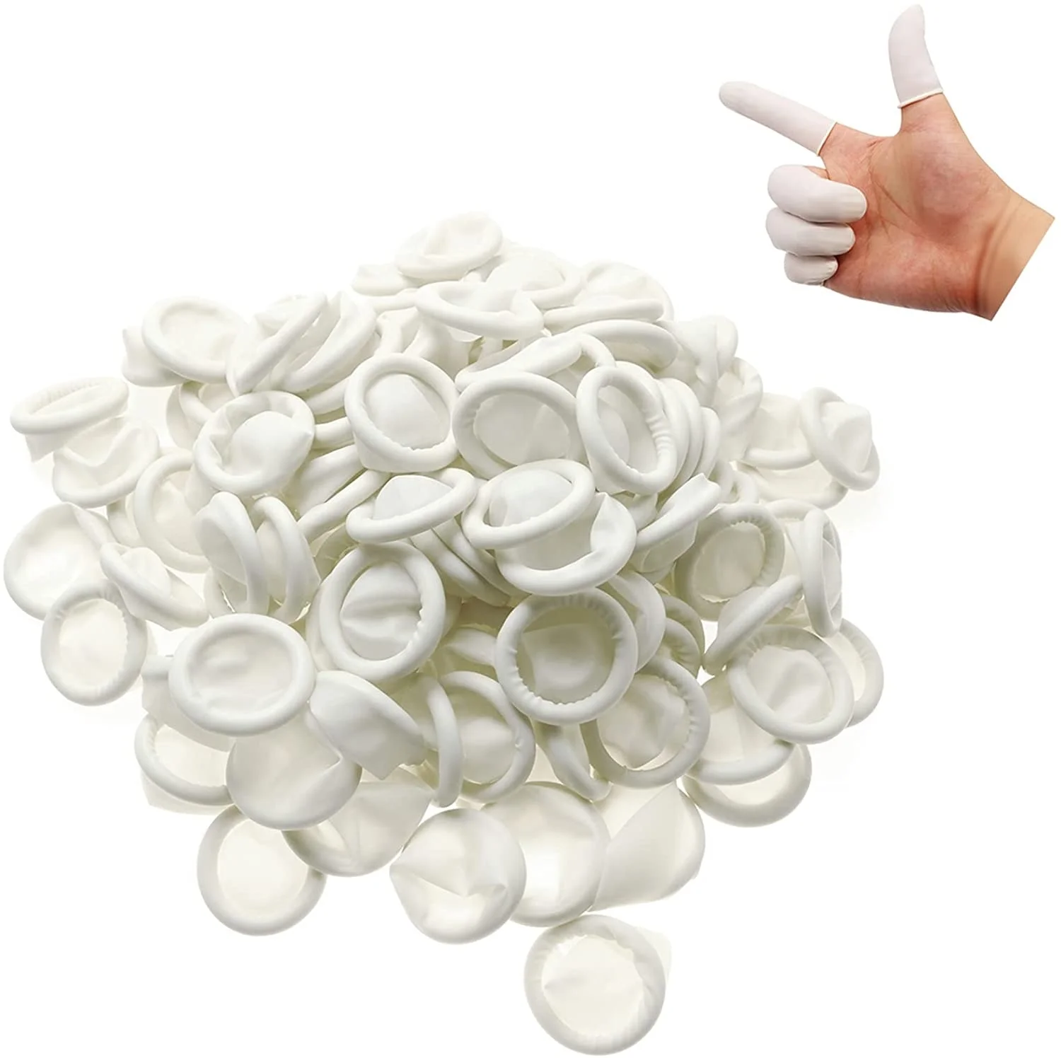 Durable latex rubber finger gloves protective finger cots flexible fingertips protector