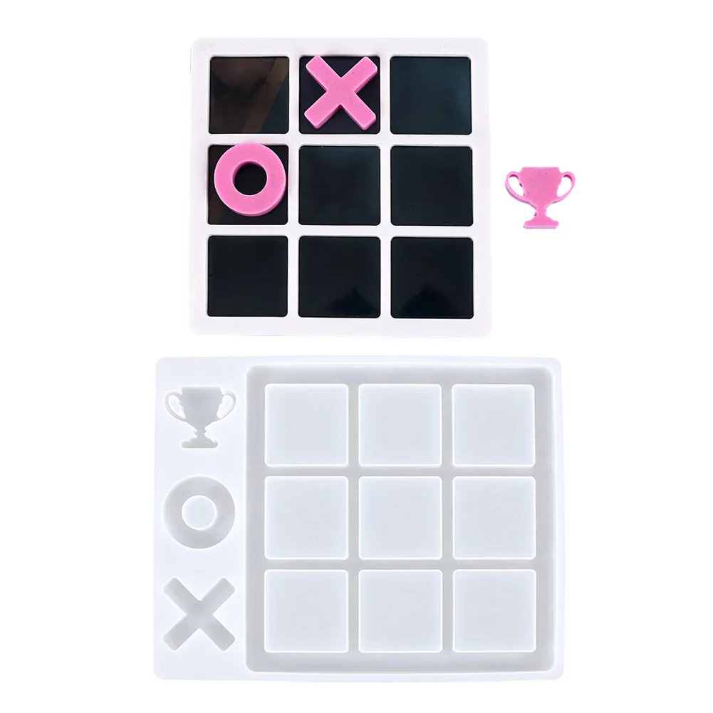 
Tic Tac Toe Silicone Mold, XO Board Game Resin Mold Family Game Silicone Epoxy Mold 