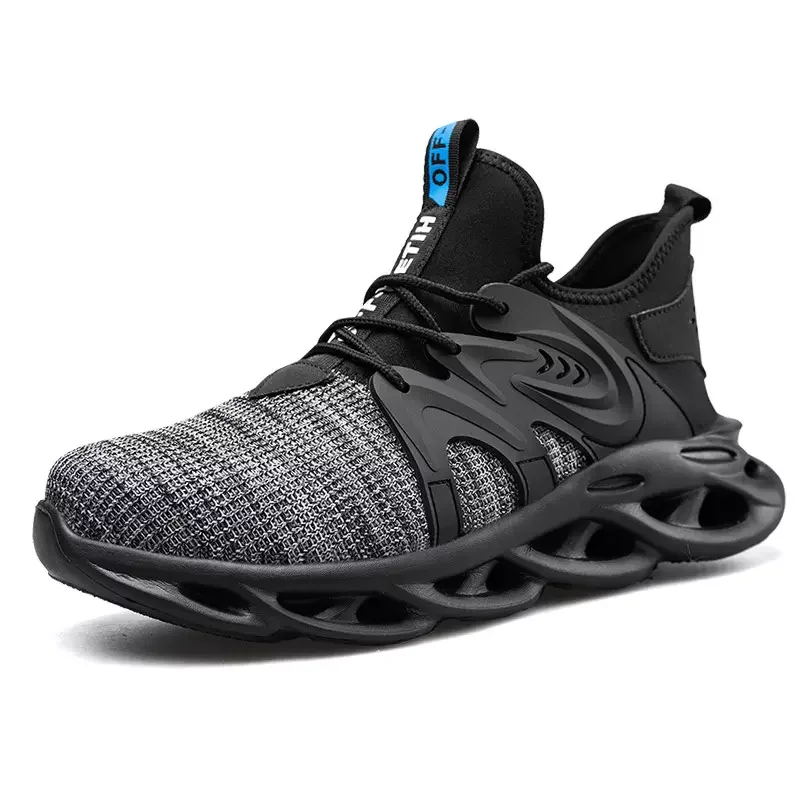 Factory wholesale cheap price grey safety shoes breathable anti-smash light safety shoes for men