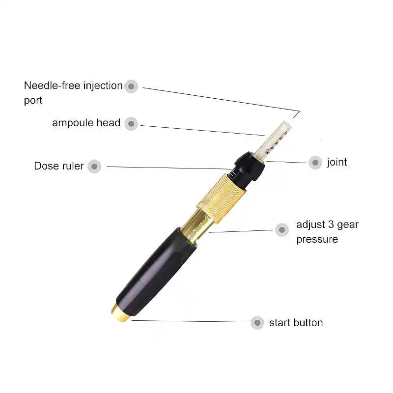 2021 Hot Selling Hyaluronic Injection Pen High Pressure Needleless Hyaluronic Acid Pen For Lip Filling Anti-Wrinkle