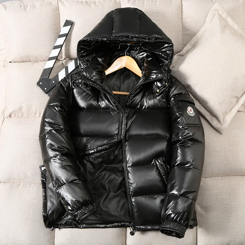 Wholesale Custom Logo Mens Winter Waterproof Quilted Padded Bubble Shiny Down Puffer Jacket