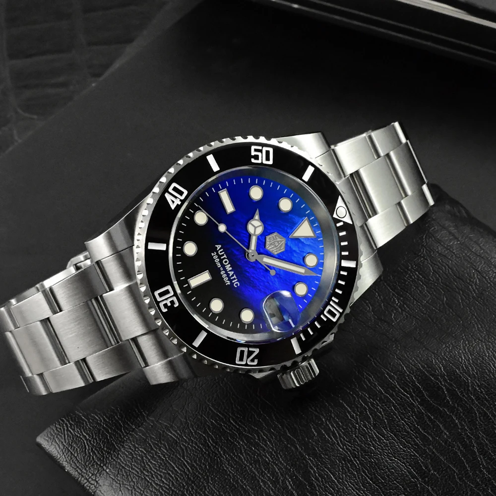 San martin high quality sapphire 20atm bgw9 shell dial nh35 mechanical automatic stainless steel diver dive watch man for sale