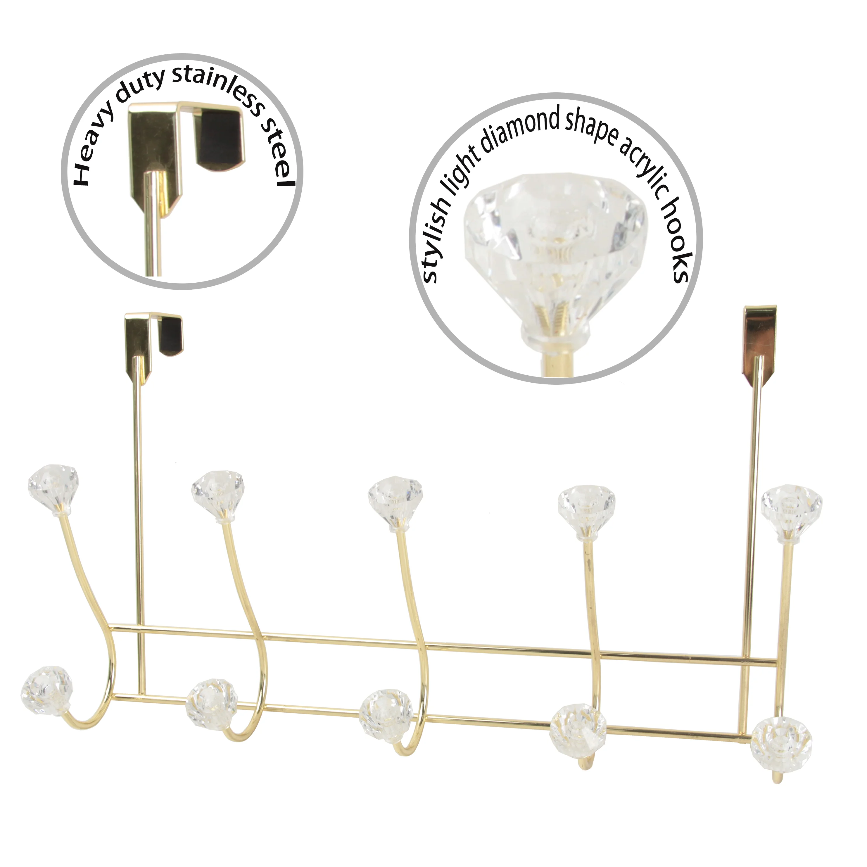 Stainless Steel Over The Door Hooks Coat Hanger Hook