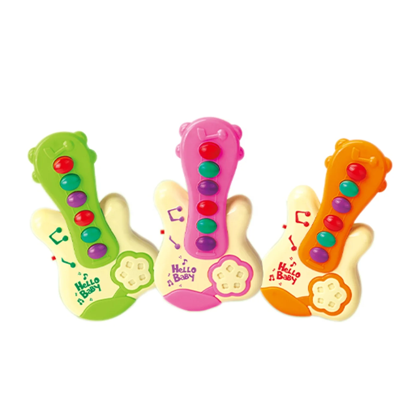 KUNYANG light music kids electric play game plastic baby music toy guitar musical instrument mini cartoon guitar toy