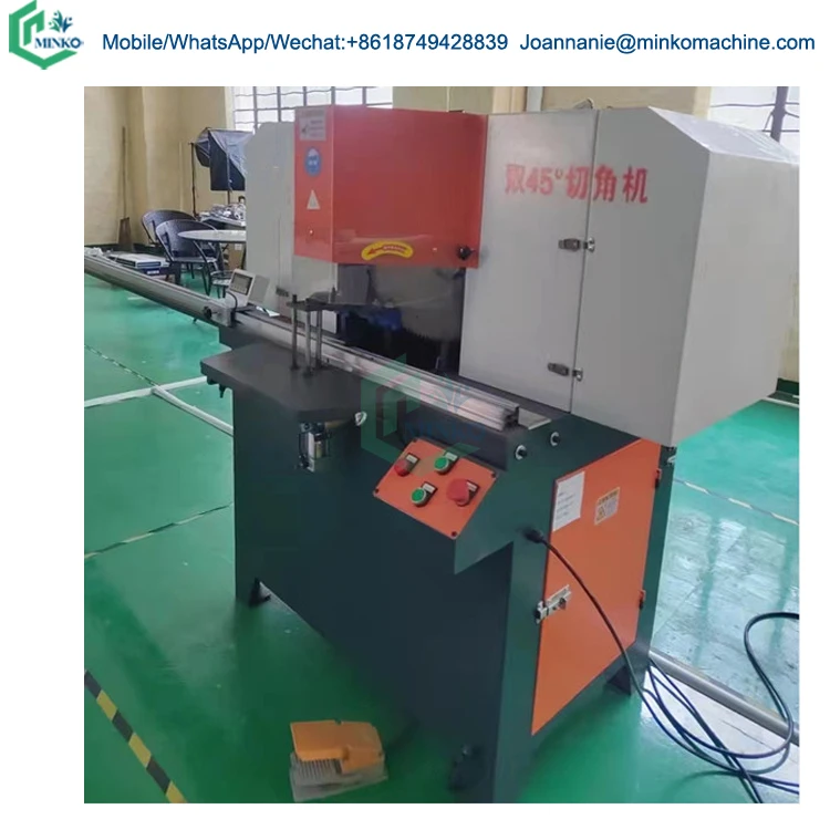 Double 45 degree head cutting saw for aluminium machine double head aluminum profile cnc cutter