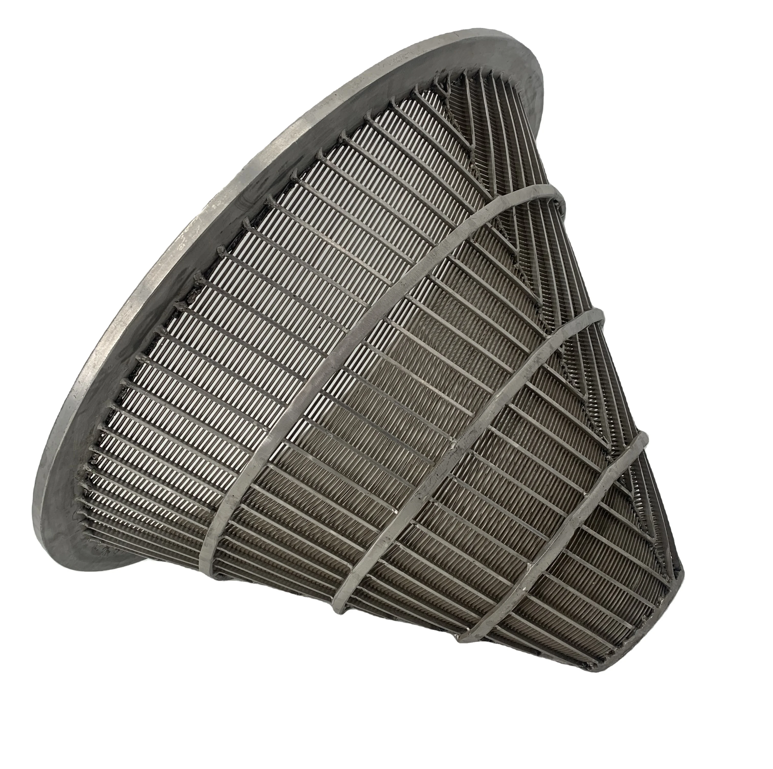 stainless steel wedge wire cone filter sieve slot screen basket coal centrifuge basket for Mining processing