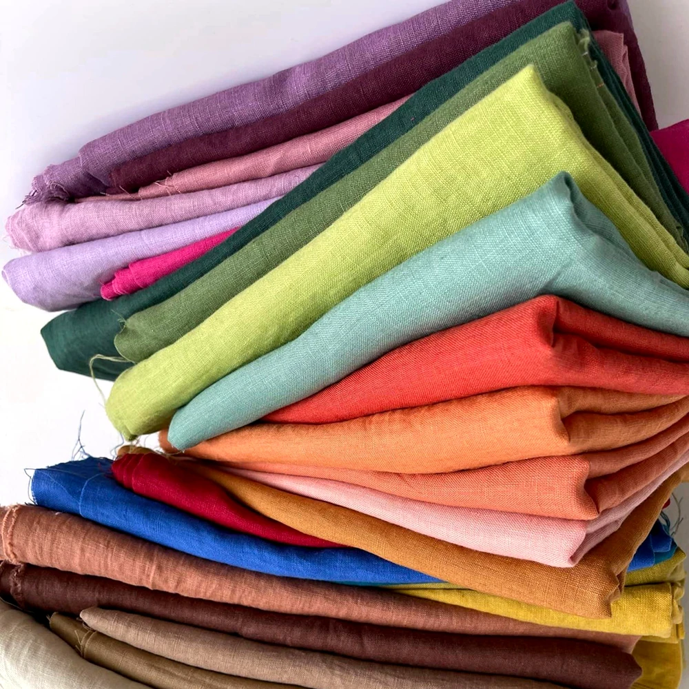 2025 Wholesale Tencel Linen Garment Fabric Designer Fabricbreathable  comfort Tencel69%  Linen31%