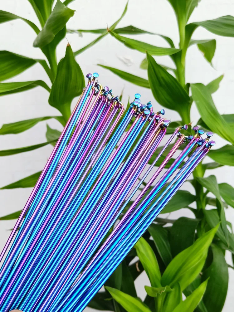 China Factory Supply Bicycle SpokeSpoke Nipple in Rainbow Price  Bike Rim Spoke With Nipple Customized Length