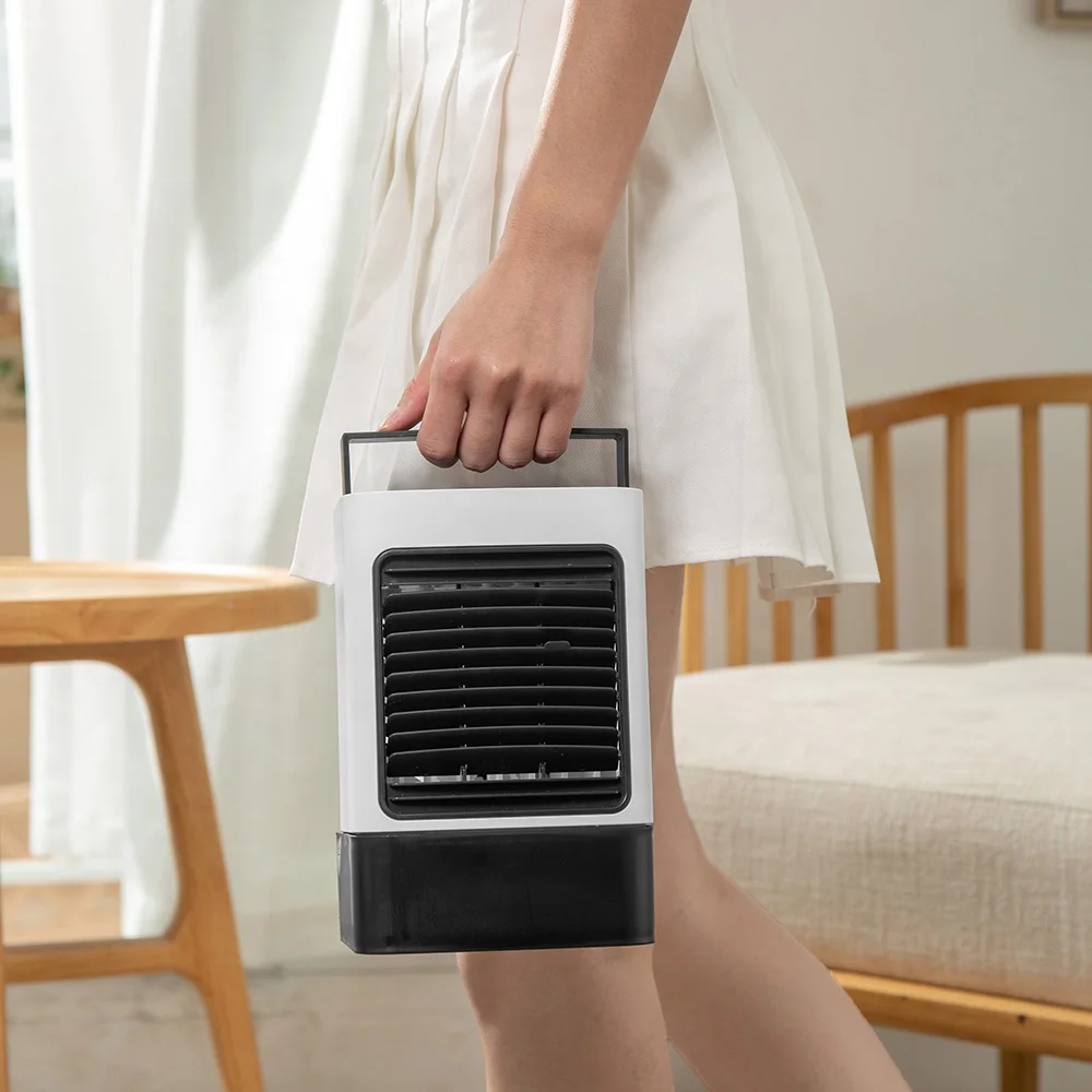 
2020 Best Price Quiet Working Mini Electric Ultrasonic Water Mist Air Conditioner Fan Portable Cooler Air Air Cooler 