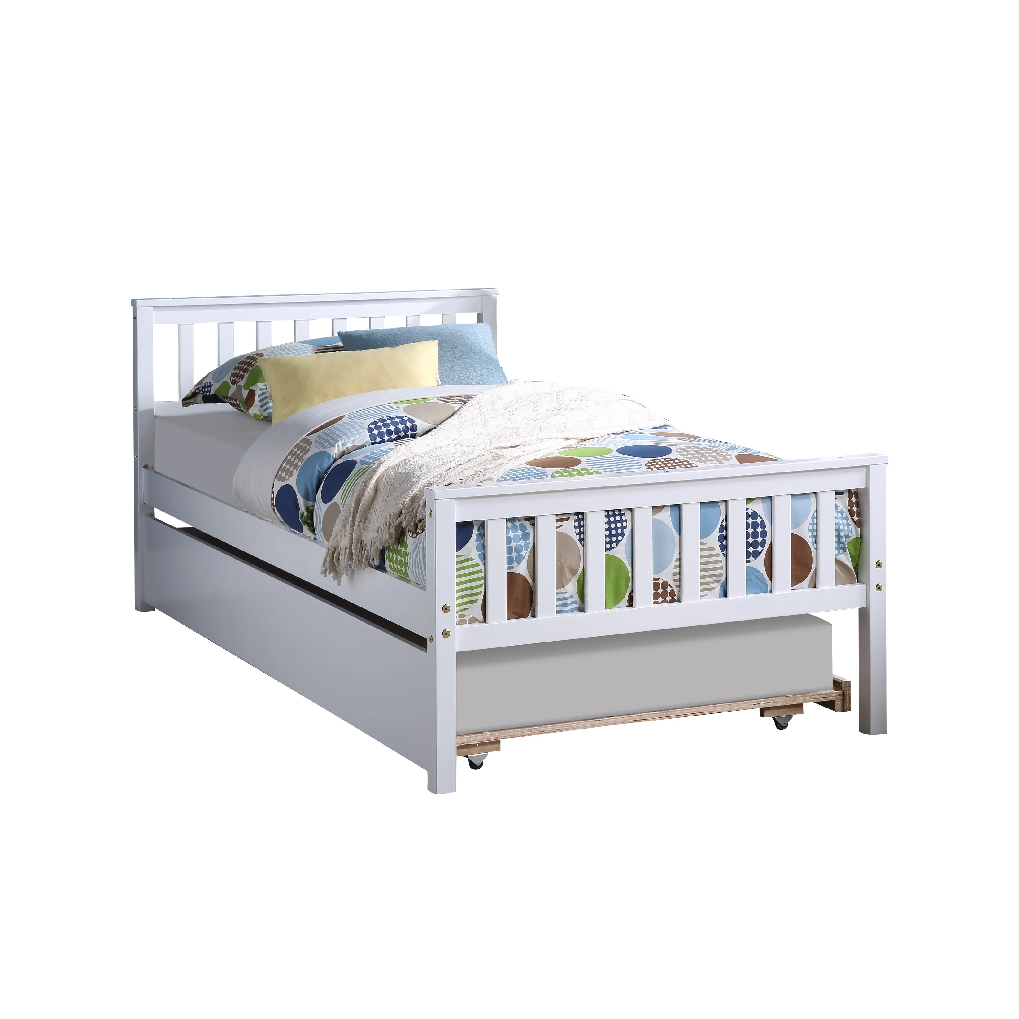 
High Quality Twin Wood Wooden Frame Children Adult Kid Sleeper Single Double Folded Trundle Underbeds 