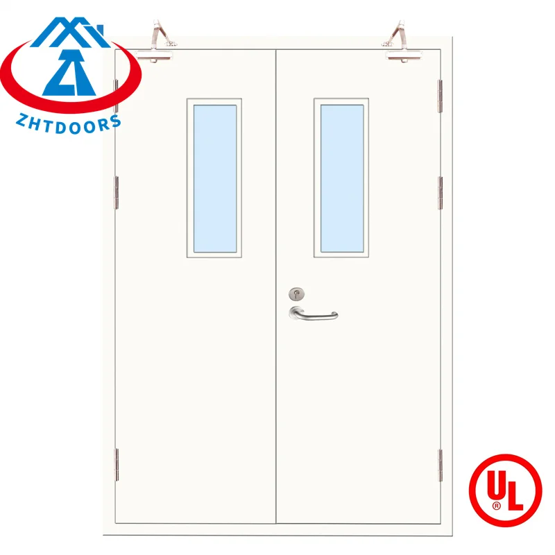 ZHTDOORS Rich industry experience 60 min ulul certified steel fire safe 2 rated double steel door price