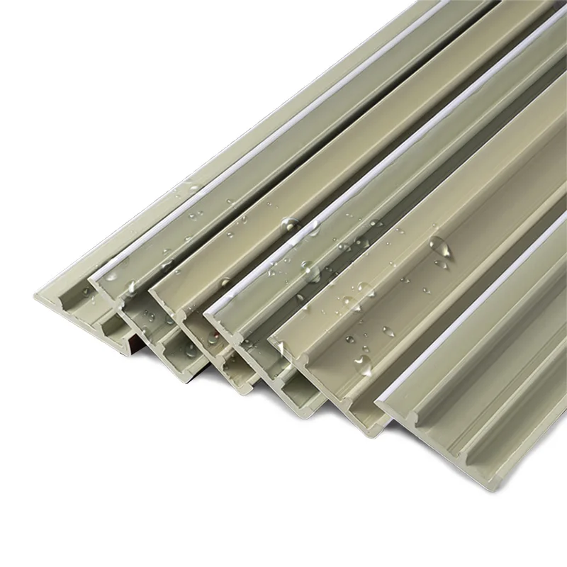 High-quality Eco-friendly decorative Marbling and wood grain moulding profile PVC wall panel accessories skirting border line