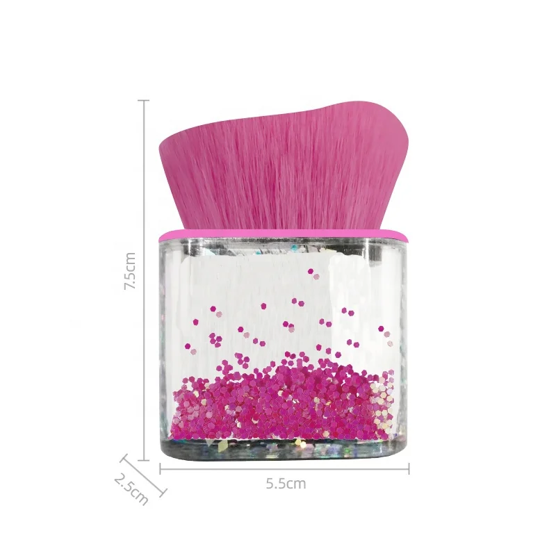 Clear plastic handle cosmetic single foundation brush crystal foundation makeup brush