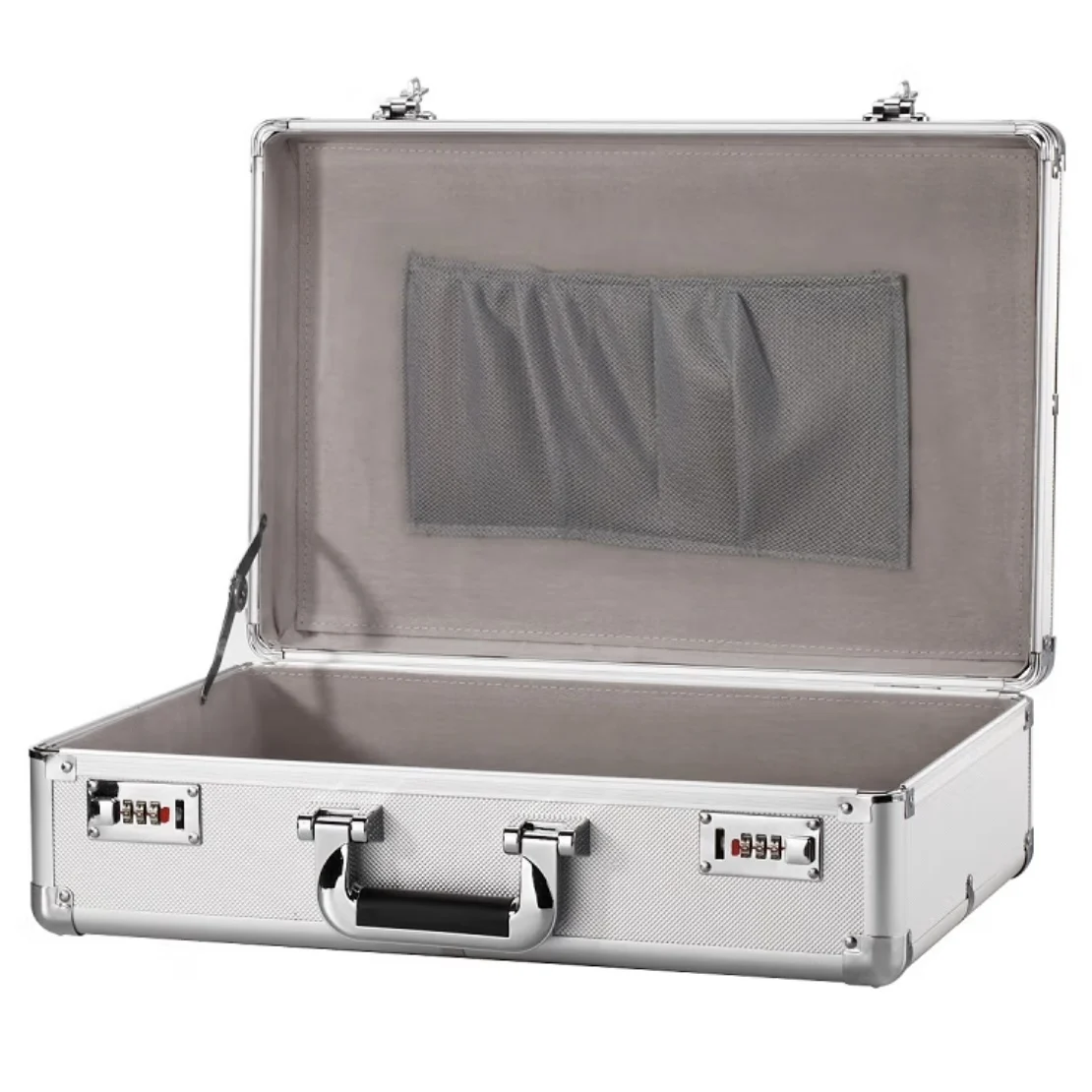 Portable Multi-Functional Aluminum Case with Sponge Addition OEM/ODM Support File Protection Password Box/Cash Storage Box