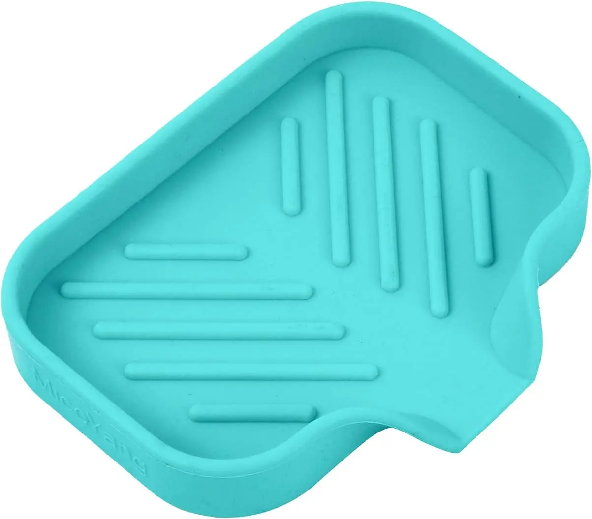 Silicone Bathroom Soap Dishes with Drain Spout-Bathroom and Kitchen Sink Organizer,Sponge Holder Dish Soap Tray