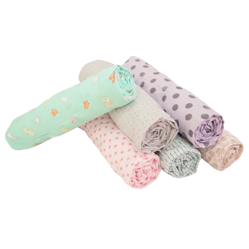2023 Autumn Summer New Arrival 70% bamboo 30%cotton muslin Crib floral baby girl fitted cot sheet