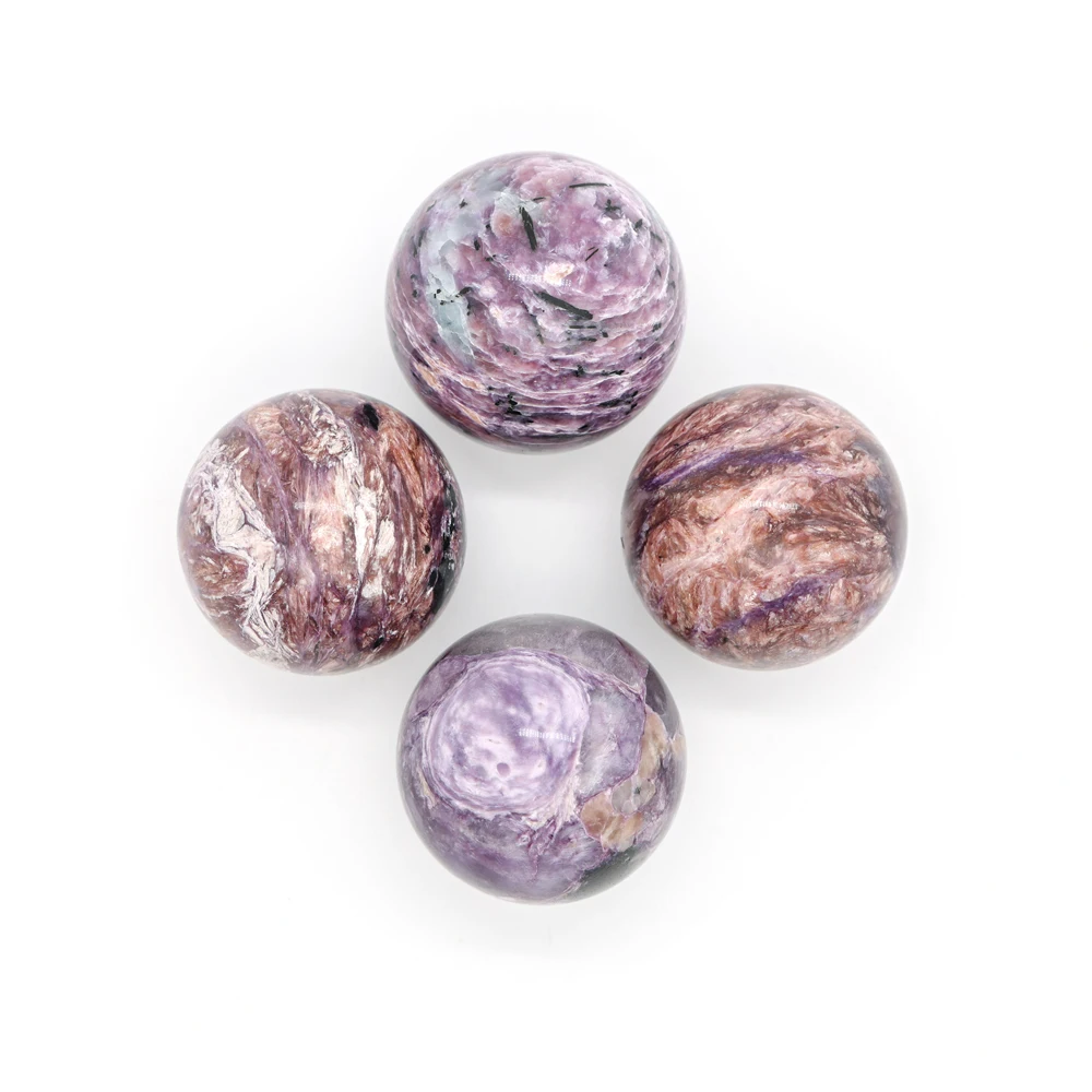 Wholesale custom crystal gum polished  quartz balls  charoitesphere for healing