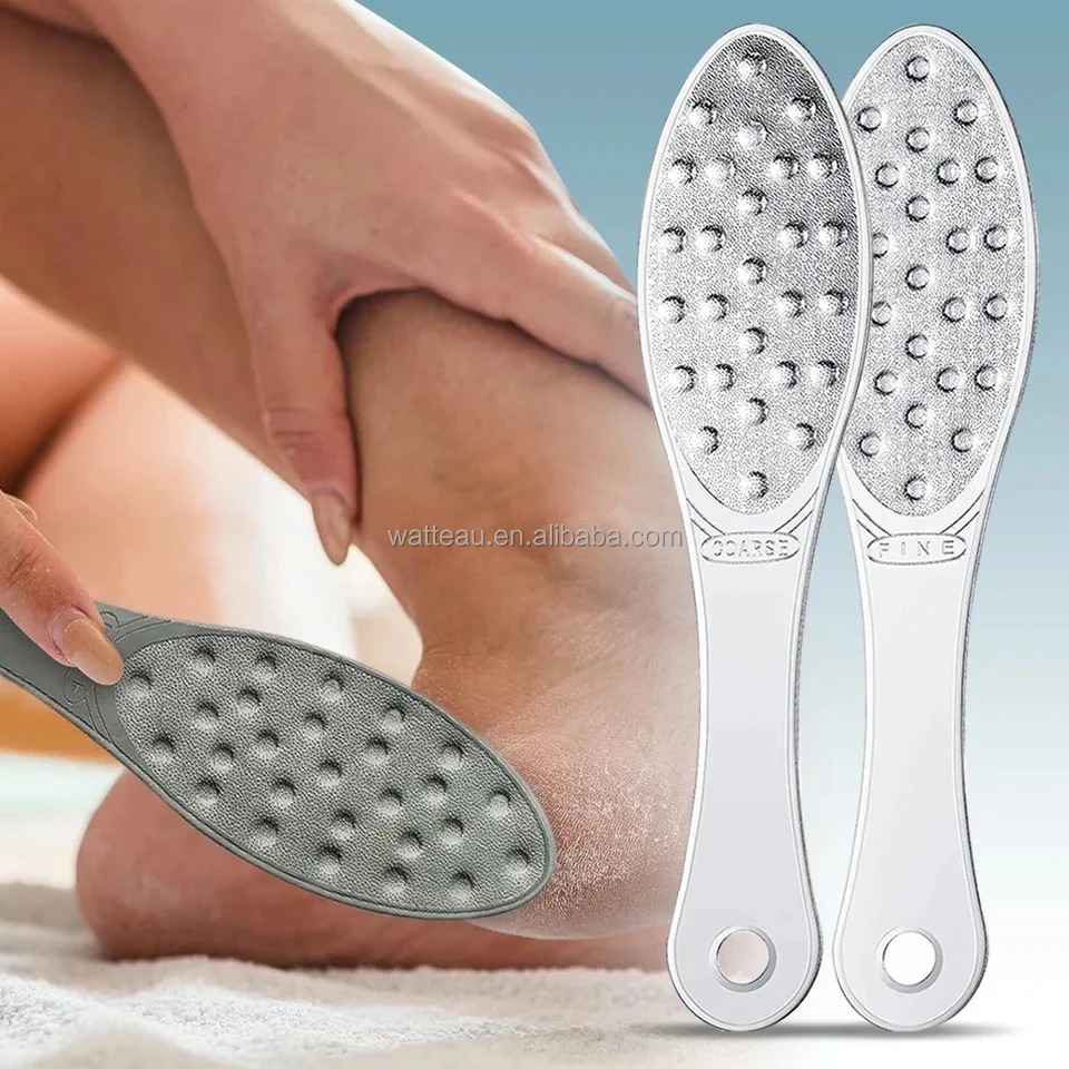 Professional Double-Sided Foot File Callus Remover Easy Clean Pedicure Tool Heel Grater Dead Skin Wet/Dry Feet Rasp Scrubber