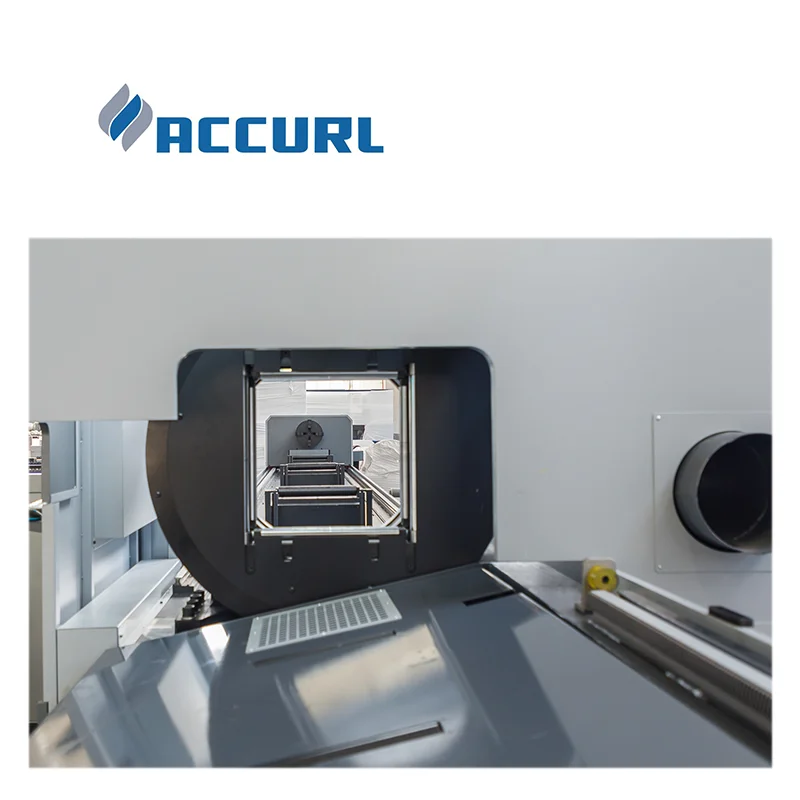 ACCURL High accuracy fiber laser cutting machine pipe tube cutter pc-6020T laser tube cutting machine