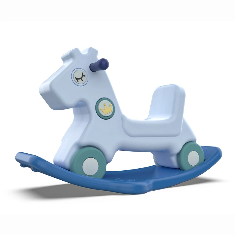 ABST New Trending Baby Plastic Horse Toy Horse with Wheels Rocking Horse For baby