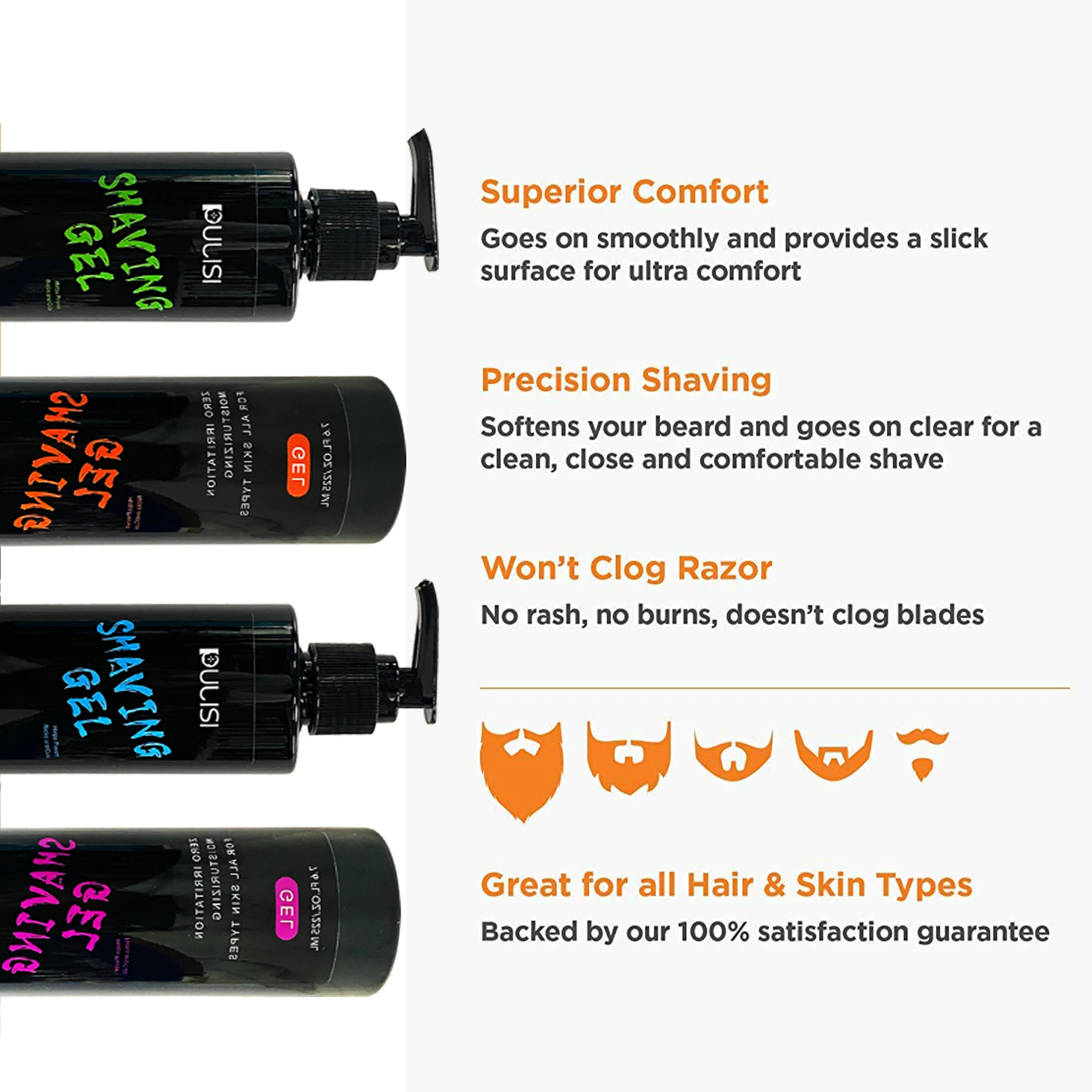 OEM Customized Shaving Cream Private Label Natural Smooth Sensitive Skin Mens shave gel