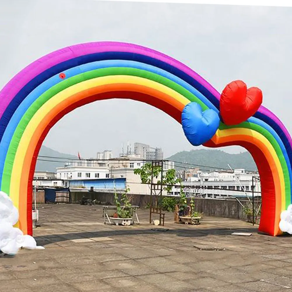 Promotional inflatable advertising gate custom printed decor arch inflatable rainbow arch